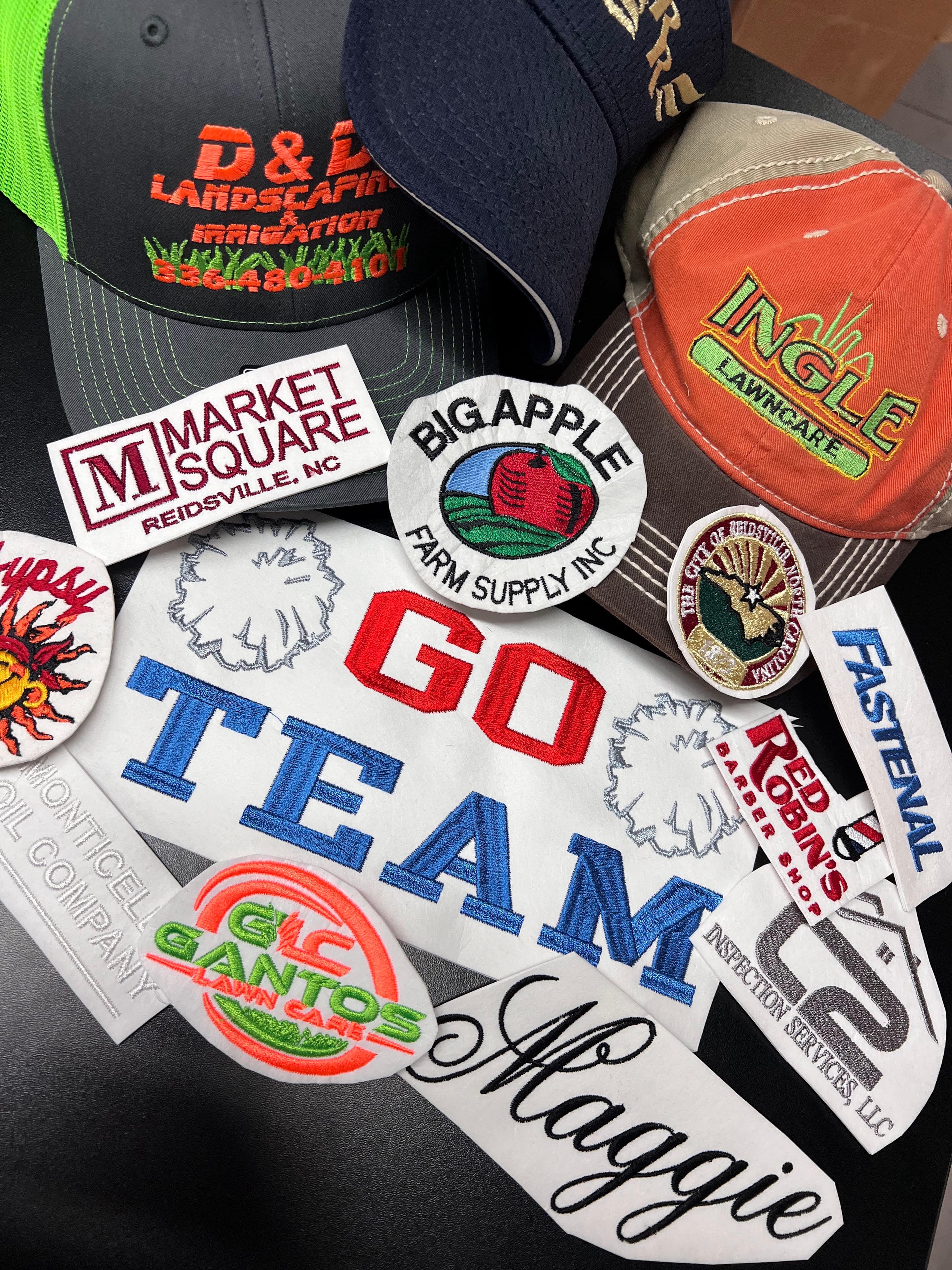 Custom embroidered caps and branded merchandise